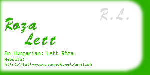 roza lett business card